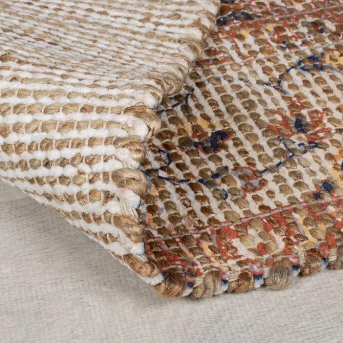 Jute Teppich - Mauro Vintage Braun Blau