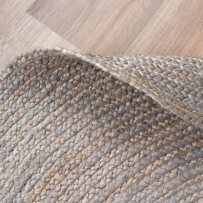 Jute Teppich Rund - Fair Grau