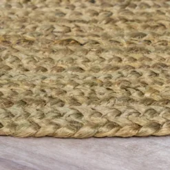 Jute Teppich Rund - Fair Grün