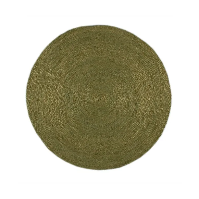Jute Teppich Rund - Fair Grün
