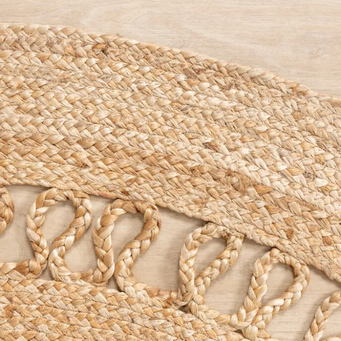 Jute Teppich Rund - Fair Rotan Natur