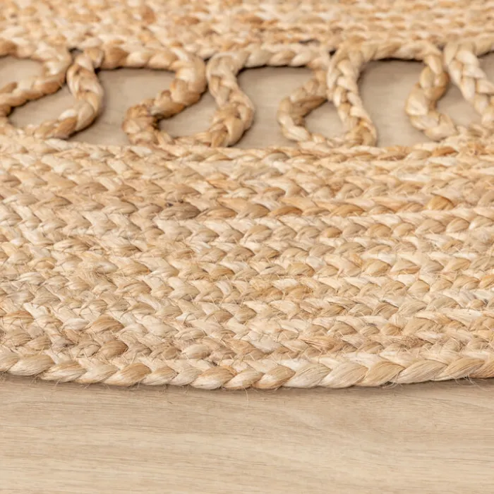 Jute Teppich Rund - Fair Rotan Natur