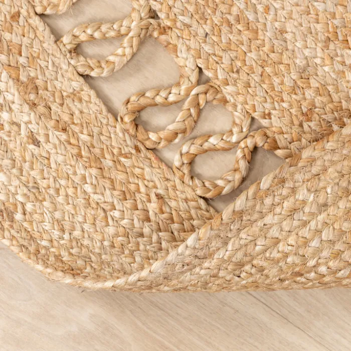 Jute Teppich Rund - Fair Rotan Natur