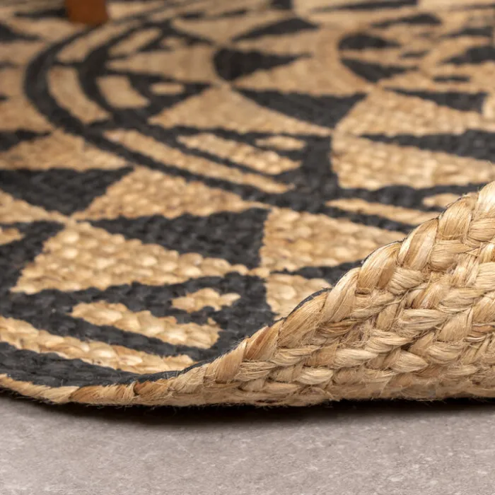 Jute Teppich Rund - Henna Maya Natur