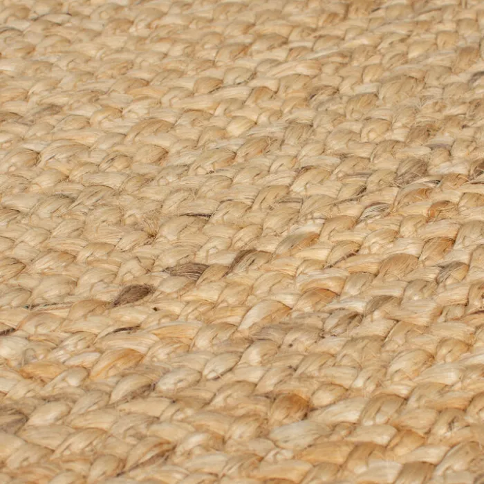 Jute Teppich Rund - Kahano Natur Schwarz - Ø 180cm