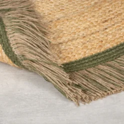 Jute Teppich Rund - Kahano Natur Grün - Ø 180cm