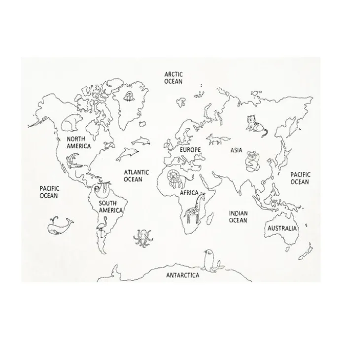 Kinderteppich - Globe Creme