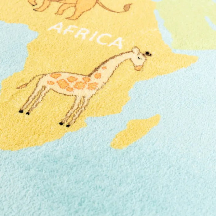 Kinderteppich - Globe Hellblau