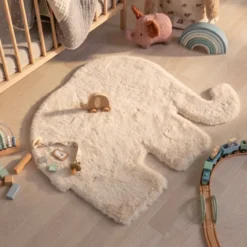 Kinderteppich - Huggy Elefant Creme - 80x100cm