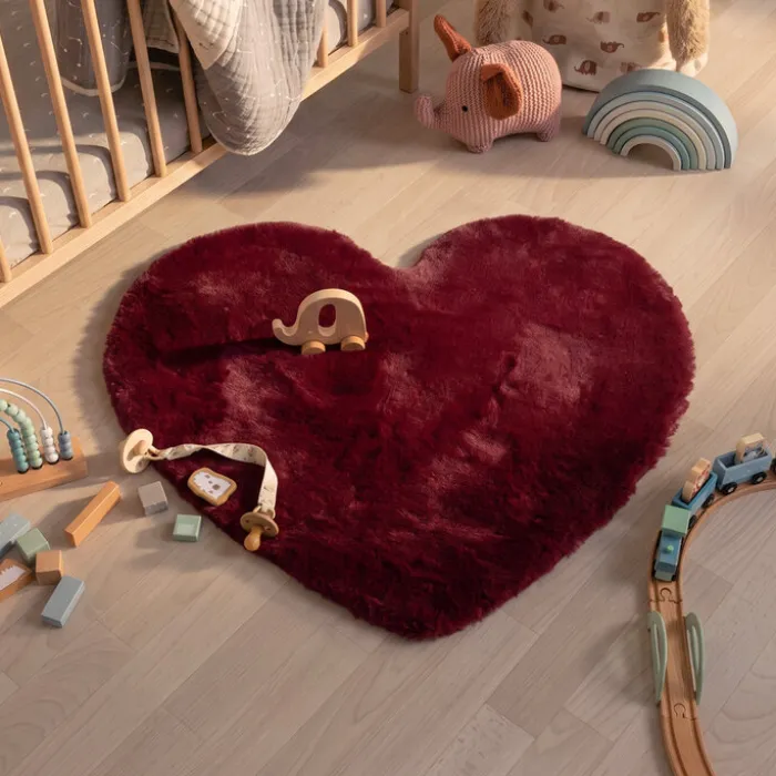 Kinderteppich - Huggy Herz Rot - 70x80cm