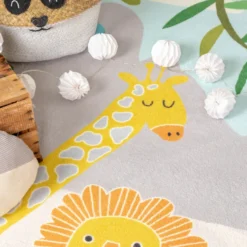 Kinderteppich - Jungle Löwe Bunt
