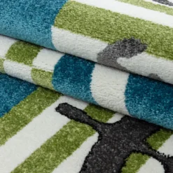 Kinderteppich Pirat - Mila Blau/Grün