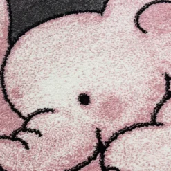 Kinderteppich Rund - Anna Elefant Rosa