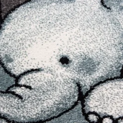 Kinderteppich Rund - Anna Elefant Blau