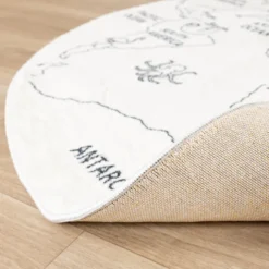 Kinderteppich Rund - Globe Creme