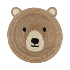 Kinderteppich Rund - Julio Bear Braun - Ø 100cm