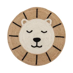 Kinderteppich Rund - Julio Lion Beige - Ø 100cm
