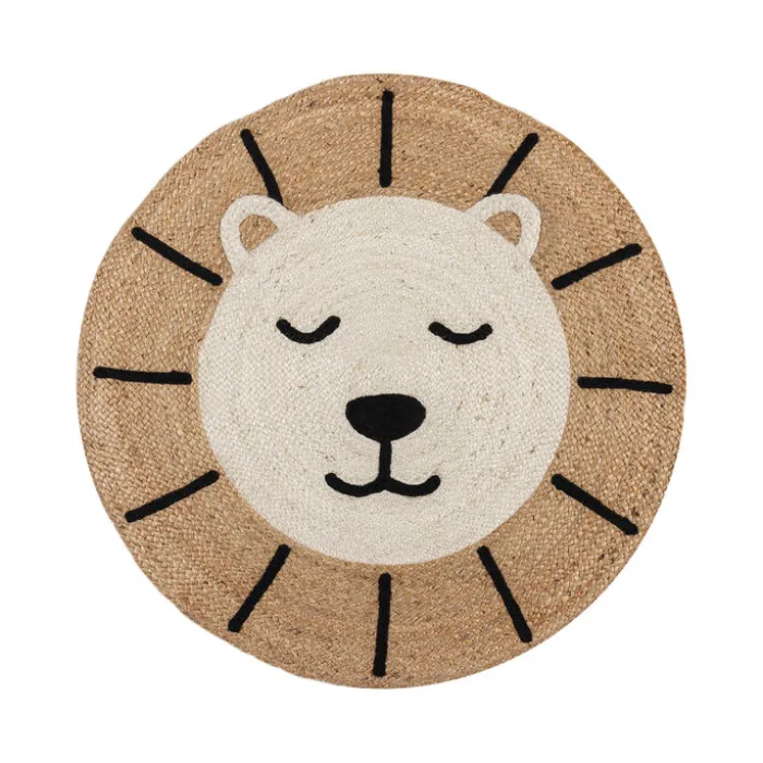 Kinderteppich Rund - Julio Lion Beige - Ø 100cm