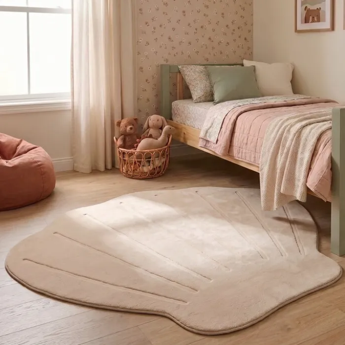 Kinderteppich Waschbar - Coco Muschel Beige