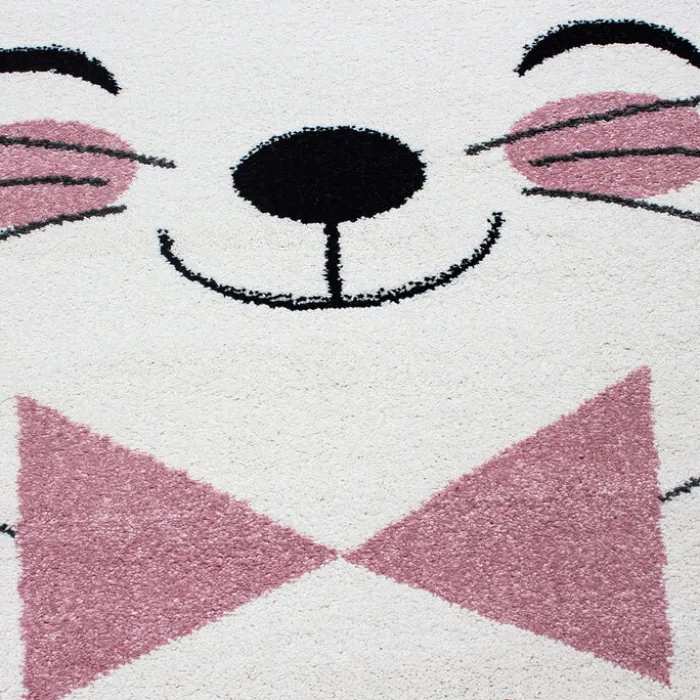 Kinderzimmerteppich - Anna Katze Rosa