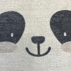 Kinderzimmer Teppich - Balou Panda Schwarz/Weiß
