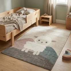 Kinderzimmer Teppich - Balou Schaf Weiß