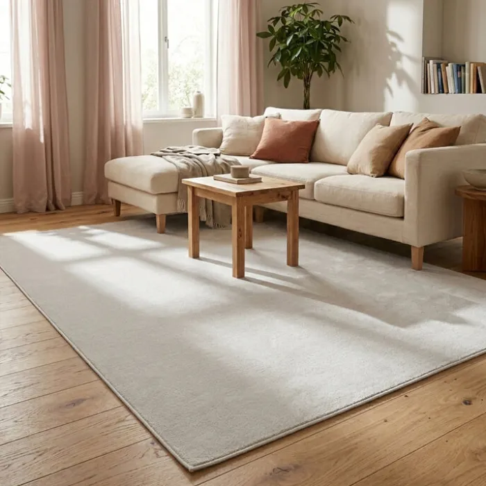 Kurzflor Teppich - Essenza Creme