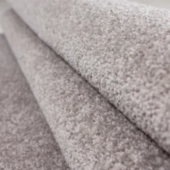 Kurzflor Teppich Rund - Asa Beige