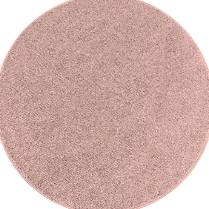 Kurzflor Teppich Rund - Asa Rosa