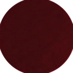 Kurzflor Teppich Rund - Asa Rot
