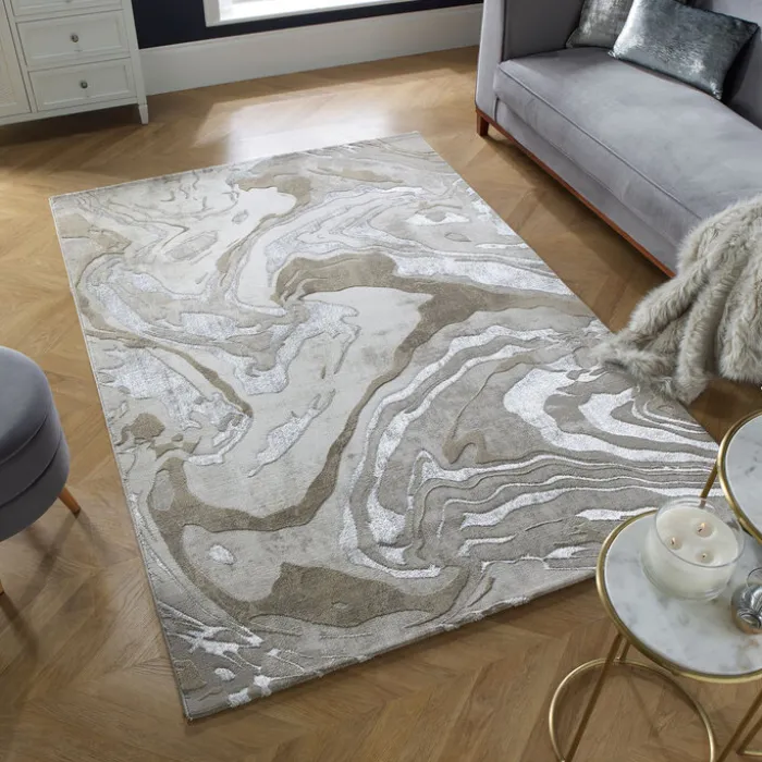 Marmor Teppich - Erio Marbled Beige