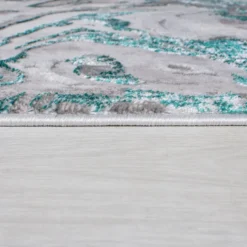 Marmor Teppich - Erio Marbled Grau Türkis
