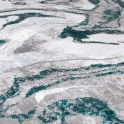 Marmor Teppich - Erio Marbled Grau Türkis