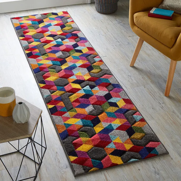 Moderner Läufer - Spectro Dynamic Bunt - 66x230cm