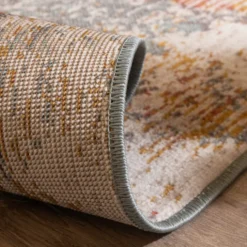 Moderner Teppich - Bush Türkis Creme