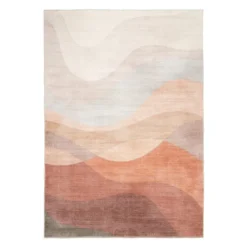 Moderner Teppich - Field Terra Rot