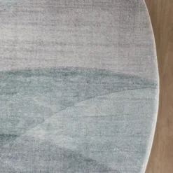 Moderner Teppich Rund - Field Grün