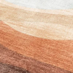 Moderner Teppich Rund - Field Terra Rot