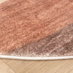 Moderner Teppich Rund - Field Terra Rot
