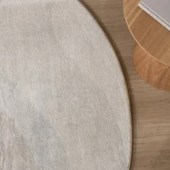 Moderner Teppich Rund - Field Taupe