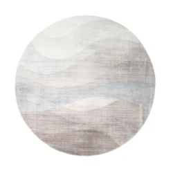 Moderner Teppich Rund - Field Taupe