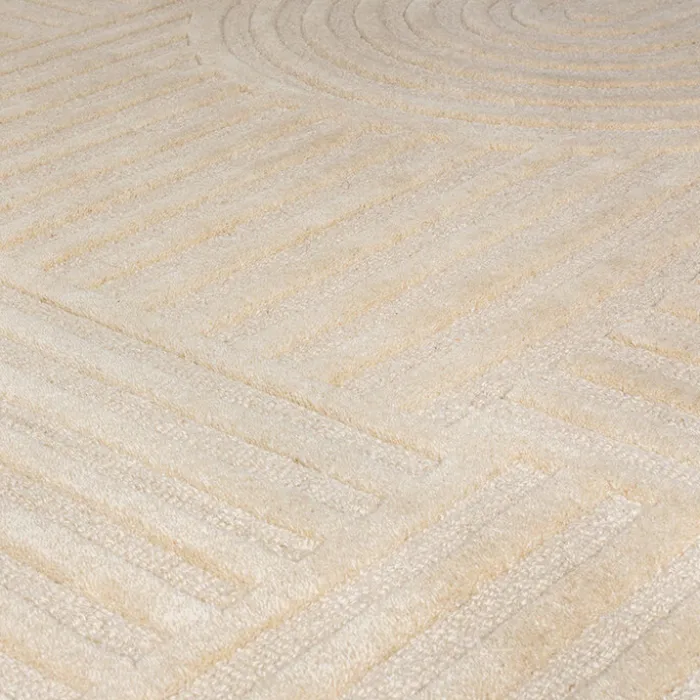 Moderner Teppich Rund - Solacio Zen Beige - Ø 160cm