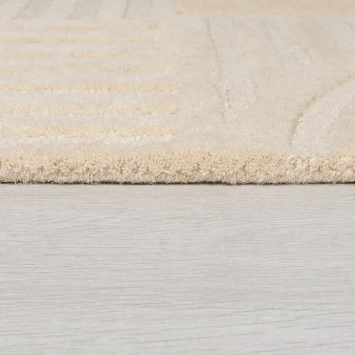 Moderner Teppich Rund - Solacio Zen Beige - Ø 160cm