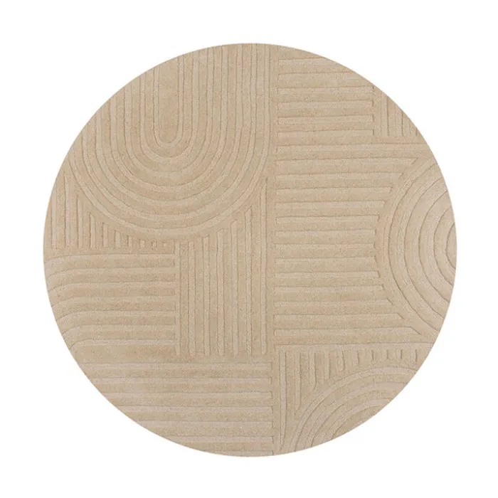 Moderner Teppich Rund - Solacio Zen Beige - Ø 160cm