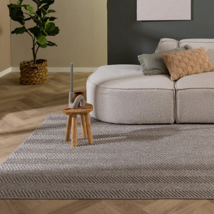Nachhaltiger Teppich - Lorre Lines Grau Anthrazit