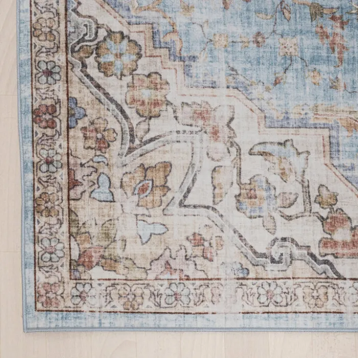 Orientteppich - Leyla Medaillon Hellblau