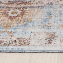 Orientteppich - Leyla Medaillon Hellblau