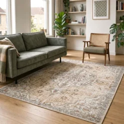 Orientteppich - Leyla Medaillon Taupe