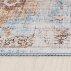 Orientteppich Rund - Leyla Medaillon Hellblau