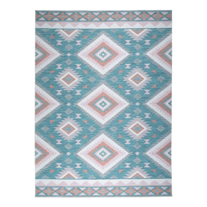 Outdoor Teppich Boho - Vedra Aztec Blau